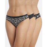 DIM LES POCKETS COTTON SLIP 3x - Women's cotton panties 3 pcs - black - white | Shoptok.si