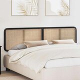  Uzglavlje s uzglavljem Crna 200 x 55 x 3 cm Ratan | shoptok.hr