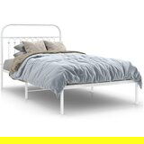  The Living Store Kovinski posteljni okvir z vzglavjem bel 100x200 cm - Posteljni Okvir, (21495721) | Shoptok.si