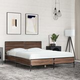  Okvir za krevet smeđi hrast 120x190cm konstruirano drvo i metal | shoptok.hr