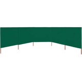  Vjetrobran s 5 panela od tkanine 600 x 120 cm zeleni | shoptok.hr