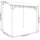 Nadstrešnica antracit 2 x 2,3 m 180 g/m² od tkanine i čelika | shoptok.hr