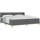 vidaXL Kutna krevet s madracem tamno siva 200x200 cm tkanina Cijene