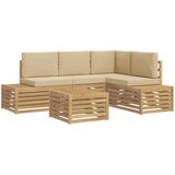  Set vanjskih sofa s jastukom 5 Komad Bijela | shoptok.hr