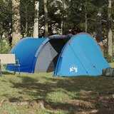  Tunelski šator za kampiranje za 4 osobe plavi vodootporni Plava | Shoptok.si