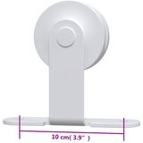  Komplet za klizna vrata 183 cm čelični bijeli | Eponuda.com