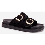 Boto Women's Platform Sandals With Golden Buckles Black Verena | ePonuda.com
