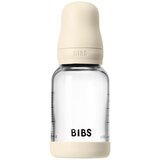 Bibs Baby Glass Bottle Silicone bočica protiv kolika sa silikonskim usnikom Ivory 120 ml | shoptok.hr