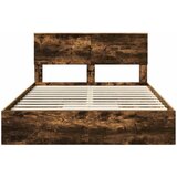  Krevet s od storage s uzglavljem Dimljeni hrast 160 x 200 cm | shoptok.hr