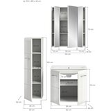 MID.YOU Kopalnica Z Umivalnikom Ice, Bela Visok Sijaj, 3-Delna | Shoptok.si