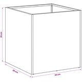  Vrtna saksija 2 kom. Bijela 25 x 25 x 25 cm Čelična vrata | shoptok.hr
