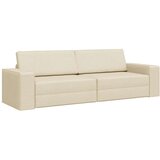 vidaXL Dnevni kauč na krevet 2-u-1 Krem 245x150x60.5 cm Tkanina | shoptok.hr