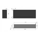 InFire - Ugaoni BIO kamin 45x120 cm 3kW crni | Eponuda.com