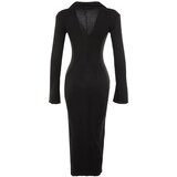 Trendyol Black Maxi Fake Knitwear Knitted Dress | Shoptok.si