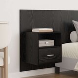 vidaXL Vznožnica z omarico s polico Črna Orehovina 337 x 32,5 x 80 cm | Shoptok.si