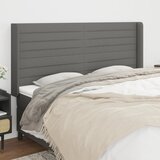  Uzglavlje s ušima tamnosivo 163x16x118/128 cm od tkanine | Eponuda.com