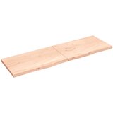 vidaXL Zidna polica 200x60x(2-4) cm neobrađena masivna hrastovina Cijene