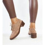 Gemre Brown Suede Tigard Heeled Loafers | Shoptok.si