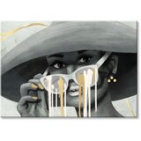 Slike na platnu premium art - žena sa šeširom (kolekcia sa)