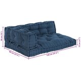  Jastučić za paletni kauč 3 pcs Indigo 120 x 80 x 38 cm Tkanina | shoptok.hr