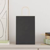  Papirnate vrećice 250 kom s ručkama crne 21x11x31 cm | shoptok.hr