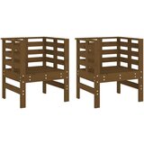  The Living Store Vrtni stol 2 kosa medeno rjava 61,5x53x71 cm trdna borovina - Vrtni Stol, (21453334) | Shoptok.si