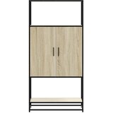  Visoka ploča sonoma hrast 68x35x139cm konstruirano drvo i metal | shoptok.hr