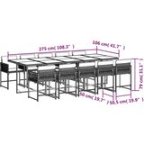  11-dijelni vrtni blagovaonski set od poliratana s jastucima bež | shoptok.hr