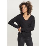 Urban Classics Women's sweater with lace-up on the back - black
