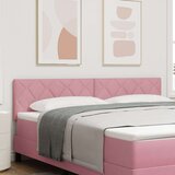 vidaXL Naslon za glavo z diamantnim blokovnim dizajnom roza 180 cm iz žameta, (22008379) | Shoptok.si