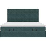  Okvir kreveta s madracima tamnozeleni 200x200cm baršunasti | shoptok.hr