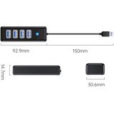 Orico USB hub s 4 vhodi, USB 3.0, 0.15m PW4U-U3-015 | Shoptok.si