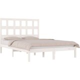  Okvir za krevet od masivne borovine bijeli 140 x 190 cm | shoptok.hr