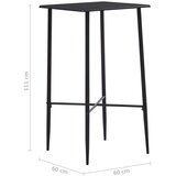  Barski stol crni 60 x 60 x 111 cm MDF | shoptok.hr