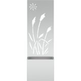 vidaXL Vrtno korito z dekorativno ploščo Srebrna 50 x 140 cm | Shoptok.si