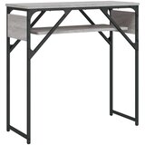  Konzolni stol s policama siva boja hrasta 75x30x75 cm drveni | shoptok.hr