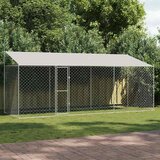 vidaXL Kavez za pse Srebrno 600 x 200 x 256 cm Cinkani čelik Cijene