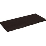  Zidna polica tamnosmeđa 120x50x(2-6) cm od obrađene hrastovine | shoptok.hr