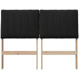 vidaXL tapecirano vzglavje črna 120 cm masivno borovo les | Shoptok.si