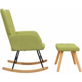  Stolica za ljuljanje s osloncem za noge zelena od tkanine | shoptok.hr