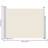  Uvlačiva bočna tenda za terasu 140 x 500 cm krem | shoptok.hr
