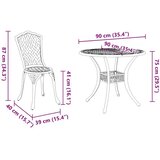  Vrtni set za objed 5 pcs Bijelo Aluminij | shoptok.hr