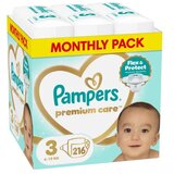 Pampers pelene prem.care monthly S3 6-10kg 216kom Cijene