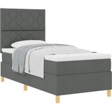  Krevet s opruga kutije Tamno siva 90 x 190 cm tkanina | shoptok.hr