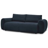 Bobochic Paris Temno modra raztegljiva sedežna garnitura iz rebrastega žameta 257 cm Lucien – | Shoptok.si