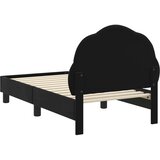  Okvir kreveta za malu djecu s naslonom Crna 70 x 140 cm Baršun | Eponuda.ba