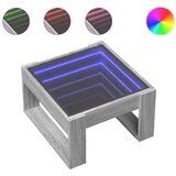 Maison Chic Klubska mizica - kavna mizica - Nizka mizica z neskončnimi LED siva sonoma 50x53x30 cm, (21752120) Cene