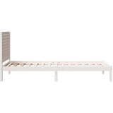 vidaXL Daljši posteljni okvir brez vzmetnice bel 90x220 cm trden les | Shoptok.si