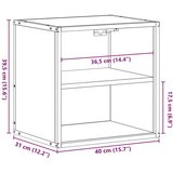 vidaXL Stenska nočna omarica črna 40x31x39,5 cm | Shoptok.si
