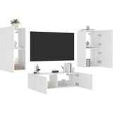 vidaXL Stenske TV omarice z LED lučkami 3 kosi bela Cene